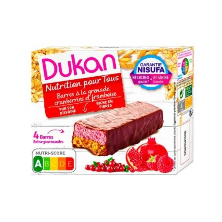 Dukan Barretta Frutti Rossi Ricca di Fibre Senza Zuccheri 120 g