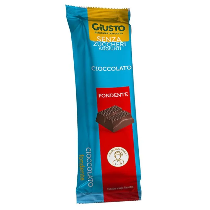 Giusto senza Zucchero Barretta Cioccolato Fondente 42 g