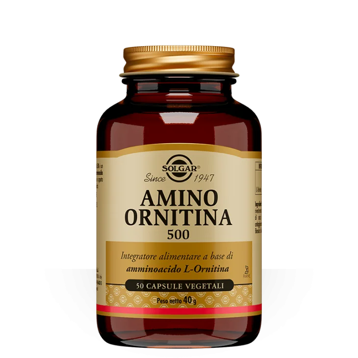 Solgar Amino Ornitina 500 Integratore Depurativo 50 capsule vegetali