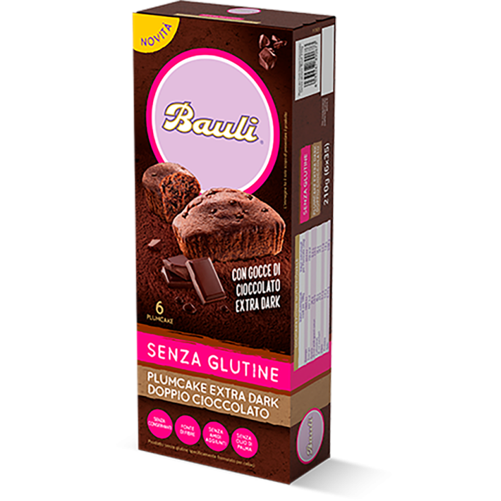 Bauli Plumcake Extra Dark Doppio Cioccolato Senza Glutine 210 g