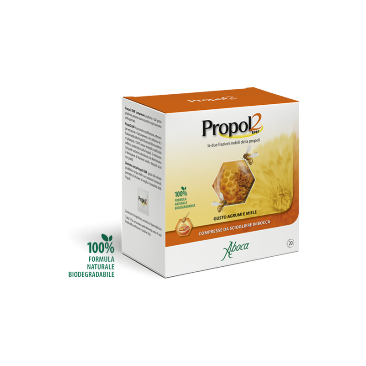 Aboca Propol2 EMF Adulti Integratore per il Mal di Gola a base di Propoli 20 compresse