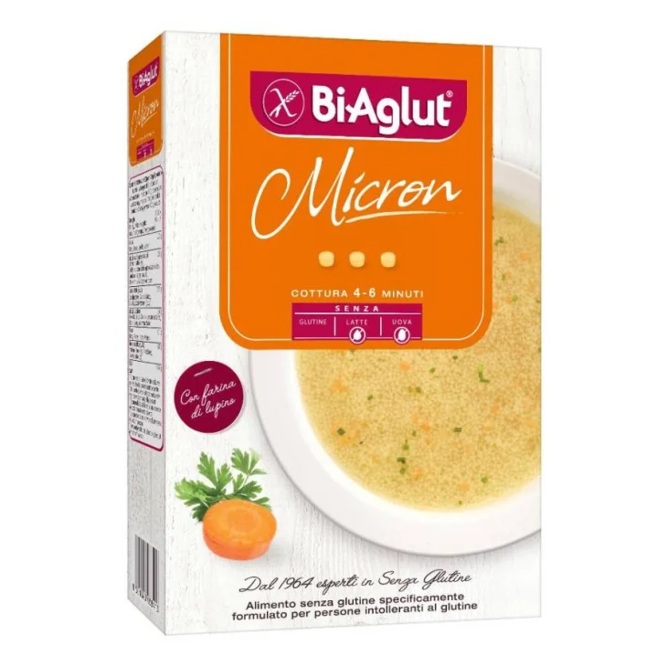 Biaglut Micron Pastina senza glutine per minestre e zuppe 250 g