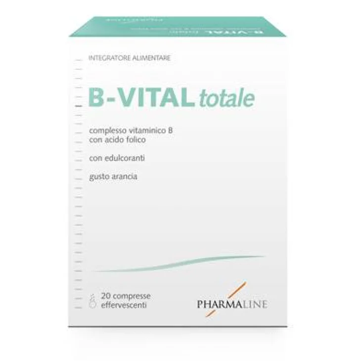 PharmaLine B-Vital Totale Integratore di Vitamina B 20 compresse effervescenti