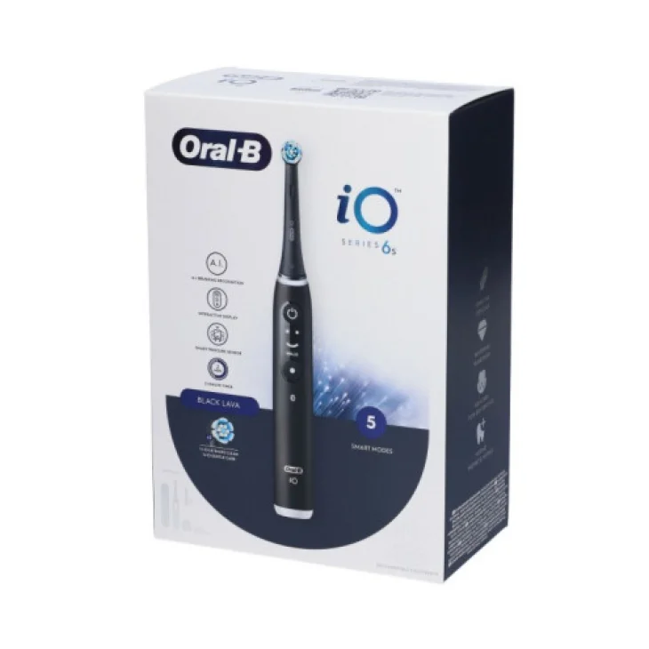 Oral-B IO 6 Black Spazzolino Elettrico + 2 Testine Refill