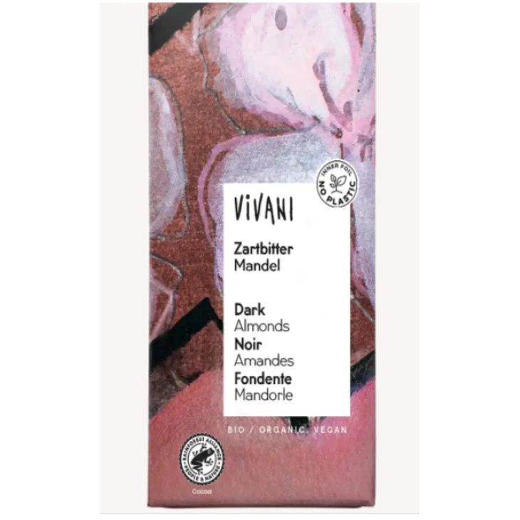 Vivani Cioccolato Fondente con Mandorle Biologico 100 g