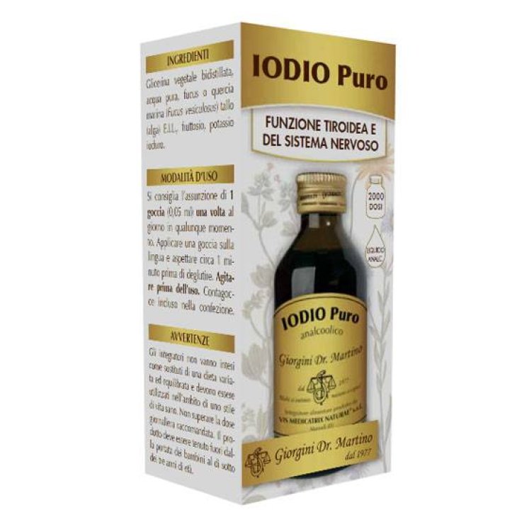 Dr Giorgini Iodio Puro Analcolico Integratore per la Tiroide 100 ml