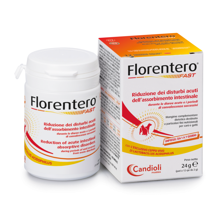 Candioli Florentero Fast Mangime Complementare per Cani e Gatti 12 compresse