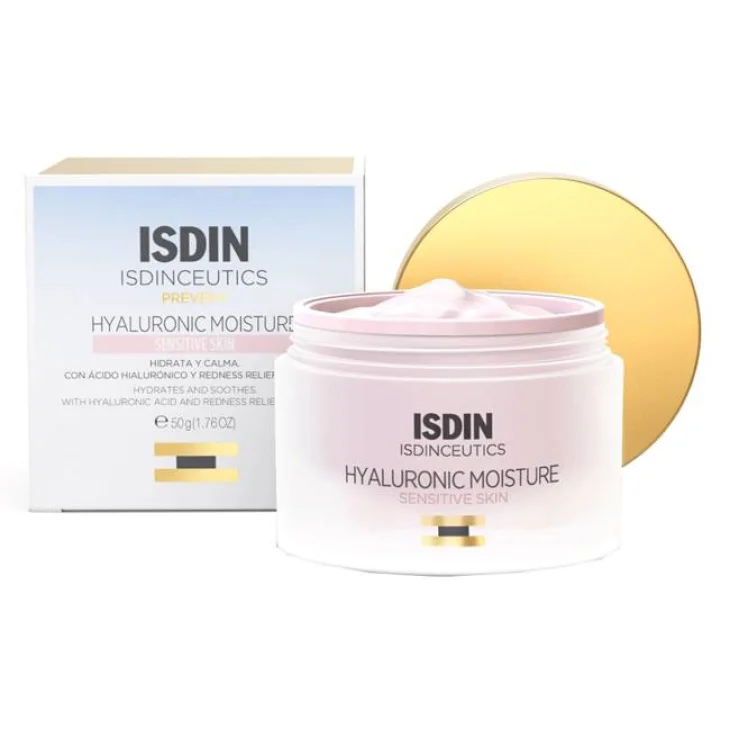 Isdin Isdinceutics Hyaluronic Moisture Sensitive Crema Viso Idratante per Pelle Sensibile 50 ml