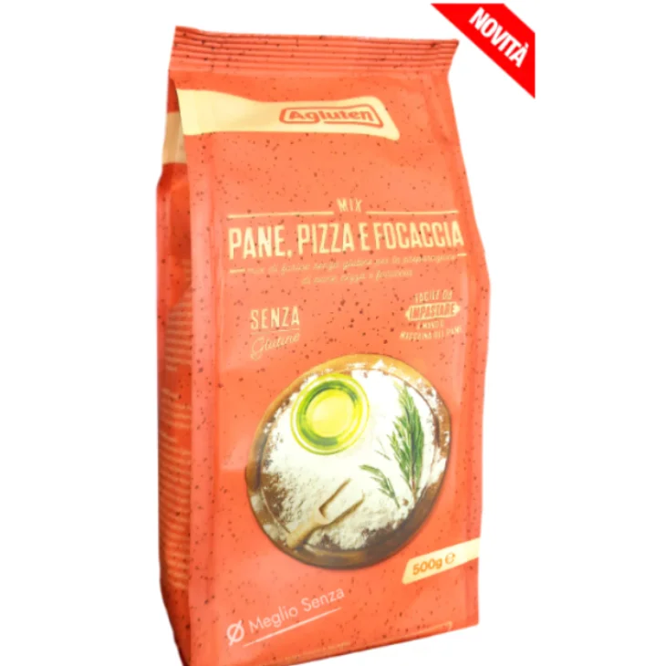 Agluten Mix Pane Pizza e Focaccia Senza Glutine 500 G