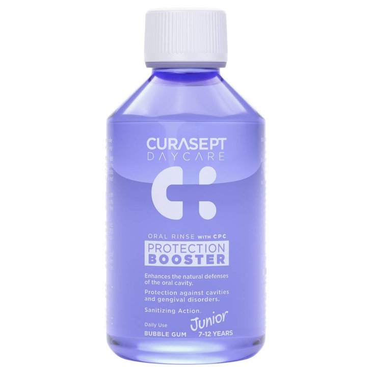 Curasept Daycare Collutorio Protection Booster Junior Igienizzante per Bambini dai 7 ai 12 Anni 100 ml