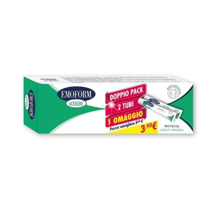 Emoform Actisens Dentifricio per Denti Sensibili 2 x 75 ml Bipack