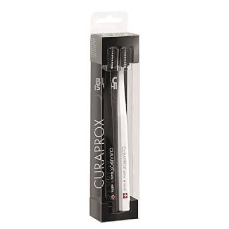 Curaprox Cs 5460 Black is White Spazzolino Supersoft  Sbiancante 2 Unità