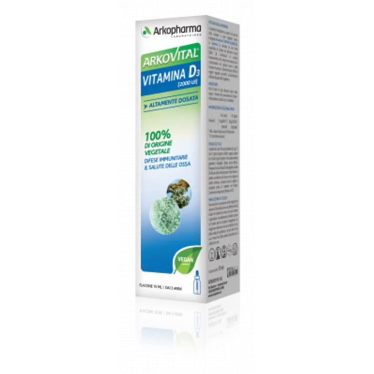 Arkopharma Arkovital D3 Integratore Difese Immunitarie e Salute delle Ossa 15 ml