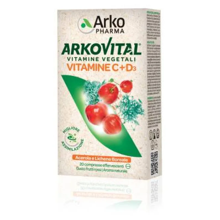 Arkopharma Arkovital Vitamine C+D3 Difese Immunitarie 20 compresse