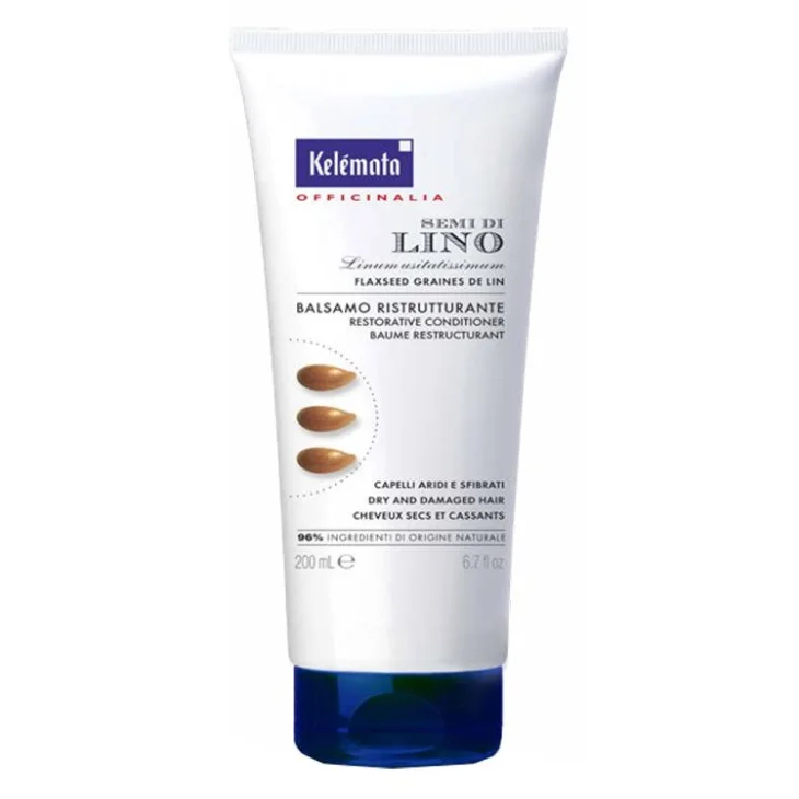 Kelemata Balsamo Ristrutturante per Capelli Secchi ai Semi di Lino 200 ml