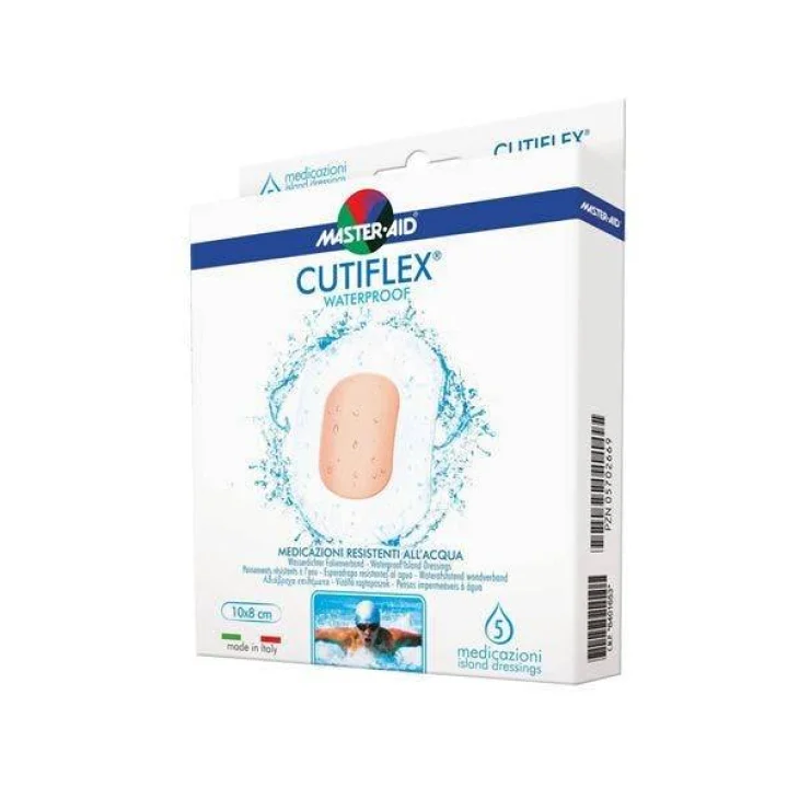 Master Aid Cutiflex Strip Acqua Stop Cerotto adesivo  12.5 x 12.5 cm - 5 pezzi