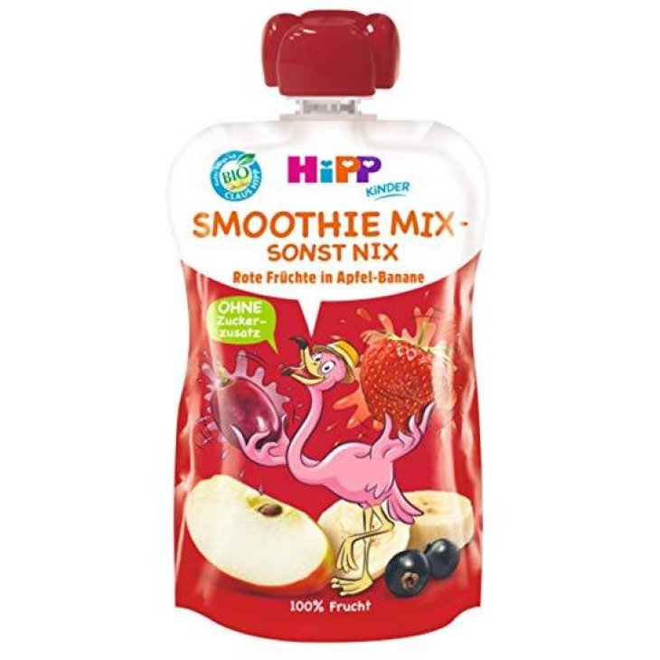 Hipp Bio Kids Smoothie 100% Frutta Da Bere Mela Frutti Rossi Banana 120 ml