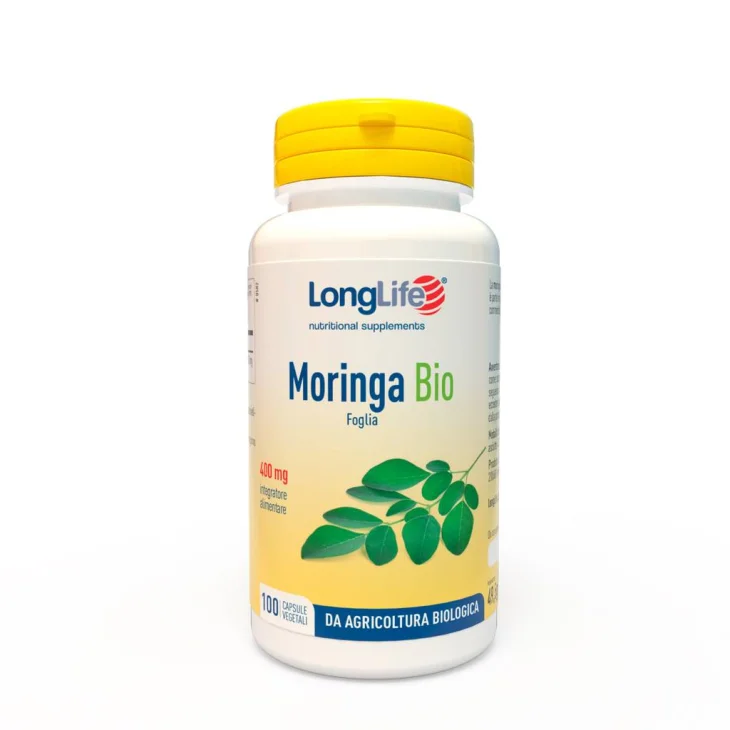 Longlife Moringa BIO Integratore per il Colesterolo 100 capsule vegetali