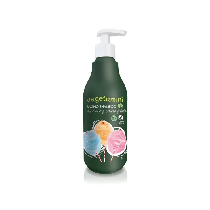 Cosm-Etica Vegetamini Bagno-Shampoo Bio Zucchero Filato 500 ml