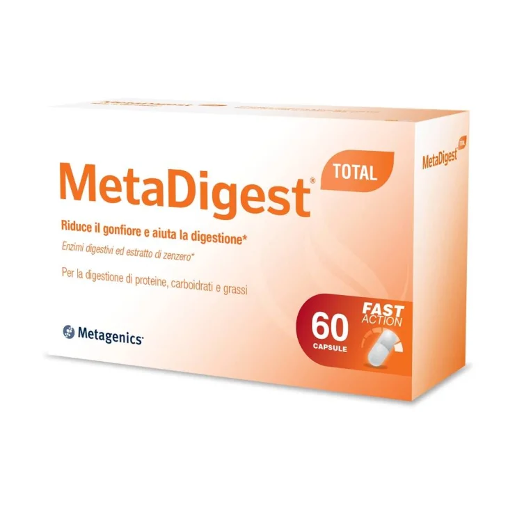 Metagenics MetaDigest Total Integratore con Enzimi Digestivi 60 capsule