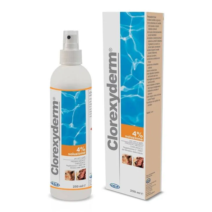 Clorexyderm Soluzione Schiuma disinfettante per animali 4% 250 ml