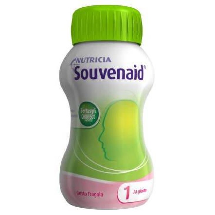 Nutricia Souvenaid Alimento a Fini Medici Speciali per la memoria di pazienti Gusto Fragola 4 bottigliette x 125 ml