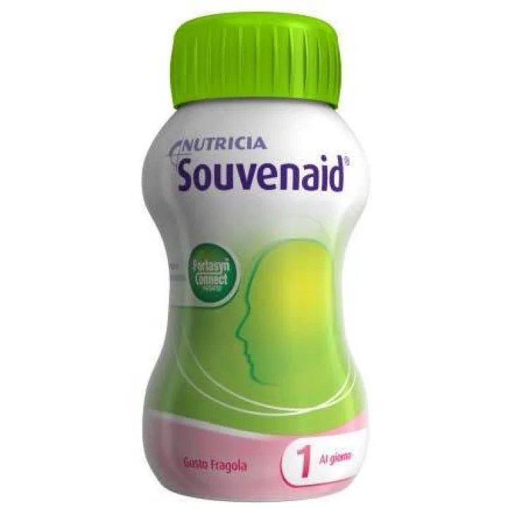 Nutricia Souvenaid Alimento a Fini Medici Speciali per la memoria di pazienti Gusto Fragola 4 bottigliette x 125 ml