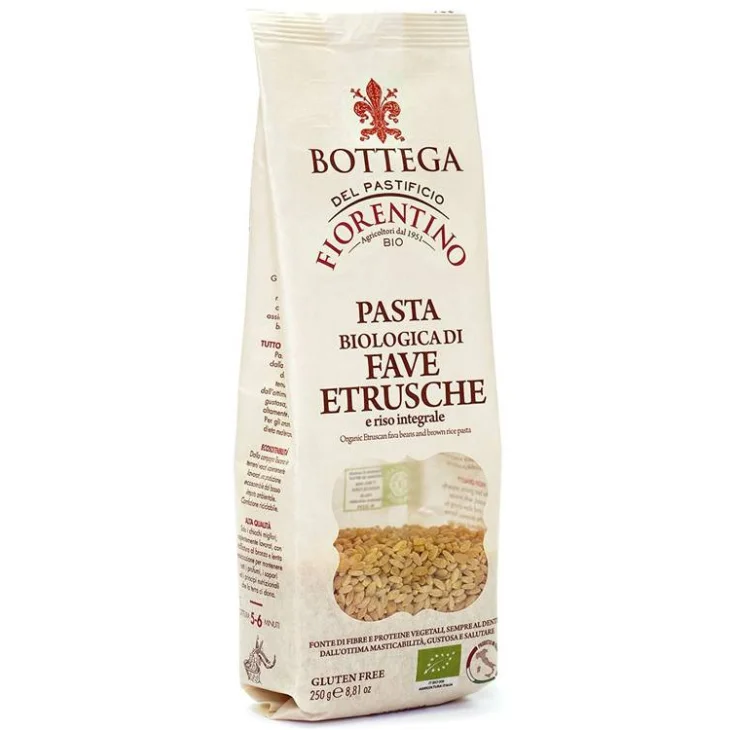 BOTTEGA DEL PASTIFICIO FIORENTINO PASTA BIOLOGICA DI FAVE ETRUSCHE E RISO INTEGRALE RISONI 250 G
