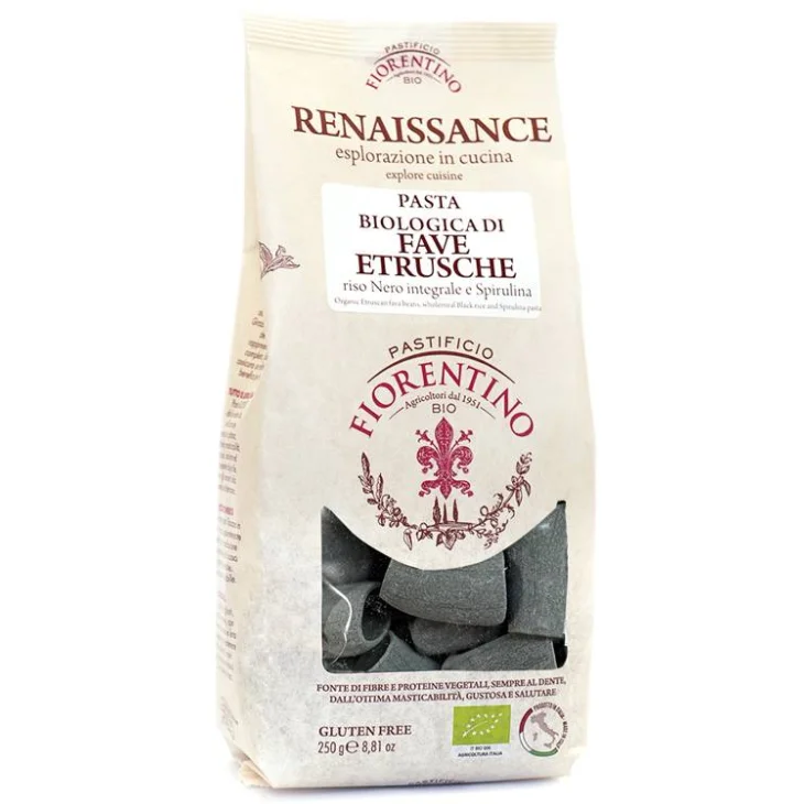 RENAISSANCE PASTA BIOLOGICA DI FAVE ETRUSCHE/RISO NERO INTEGRALE/SPIRULINA PACCHERI 250 G