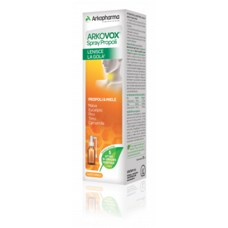Arkopharma Arkovox Propoli Spray Integratore per il Benessere di Naso e Gola 30 ml
