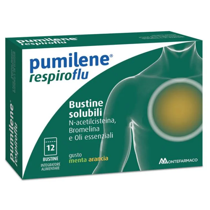Pumilene Respiroflu Integratore per le Vie Respiratorie 12 bustine