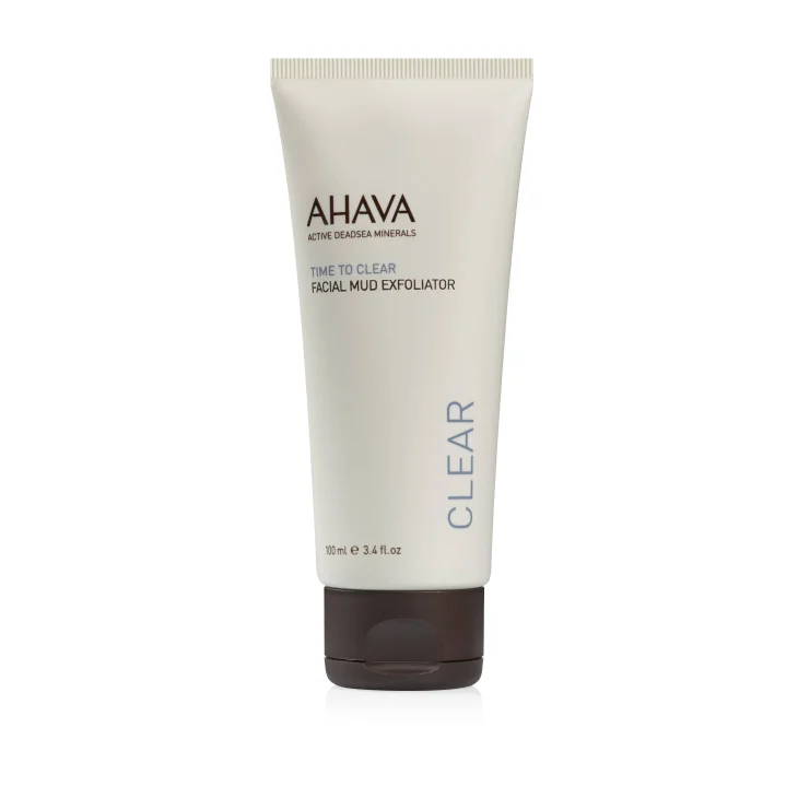 Ahava Time To Clear Facial Mud Exfoliator Maschera esfoliante per il viso 100 ml