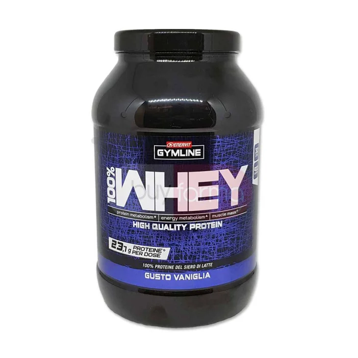 Enervit Gymline 100% Whey Concentrate Integratore proteico 900 g - Gusto: Vaniglia