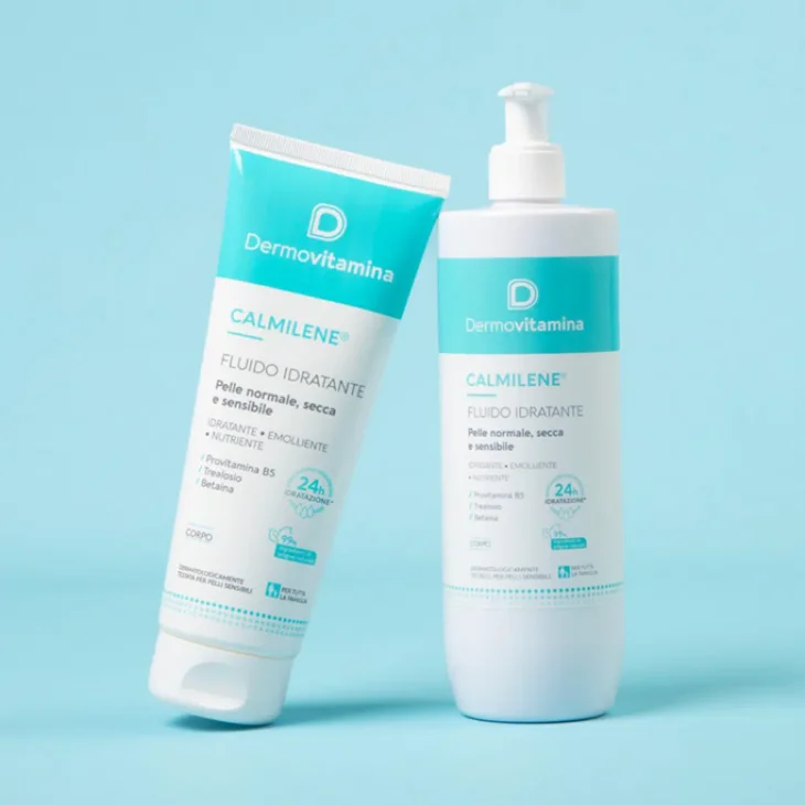 Dermovitamina Calmilene Fluido Idratante Pelle Sensibile E Molto Secca - Formato: 250 ml