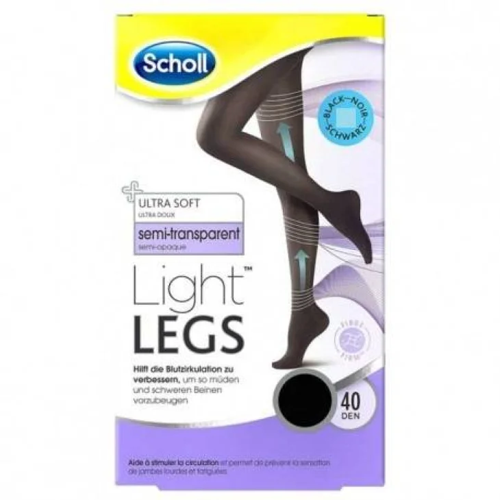 Scholl Light Legs Collant Neri A Compressione Graduata 40 Denari - Taglia: L