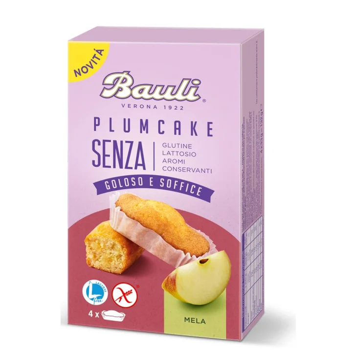 Bauli Plumcake alla Mela Dolce senza glutine e lattosio 4 pezzi