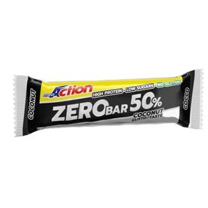 ProAction Zero Bar 50% Barretta Proteica Gusto Cocco 60 g