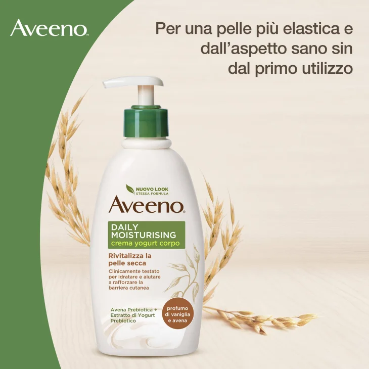 Aveeno Daily Moisturising Crema idratante allo Yogurt al Profumo di vaniglia & avena per il corpo 300 ml