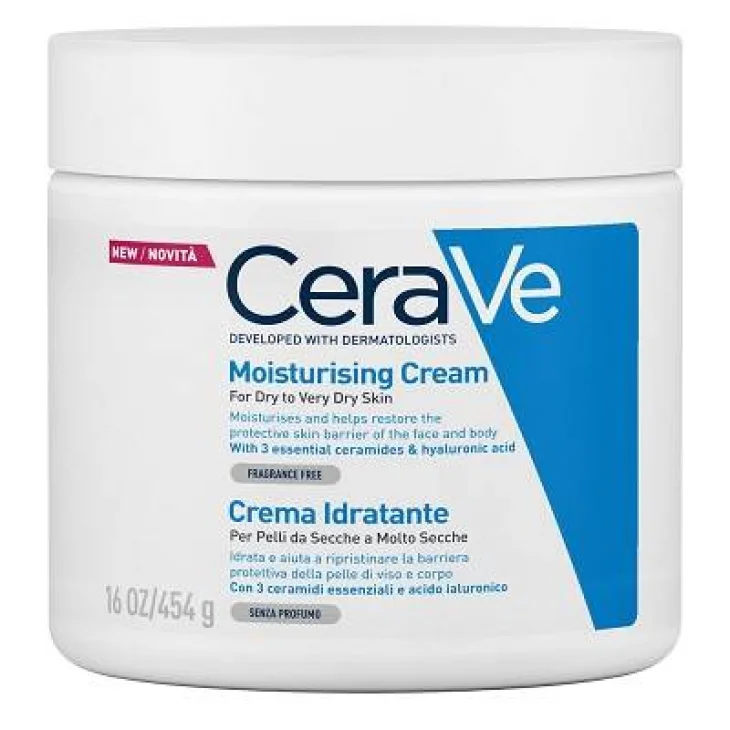 CeraVe Crema idratante viso e corpo pelle secca 454 g