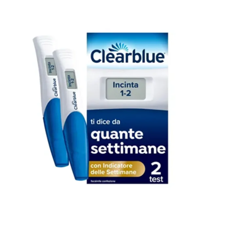 Clearblue Test di Gravidanza con Indicatore delle Settimane 2 pezzi