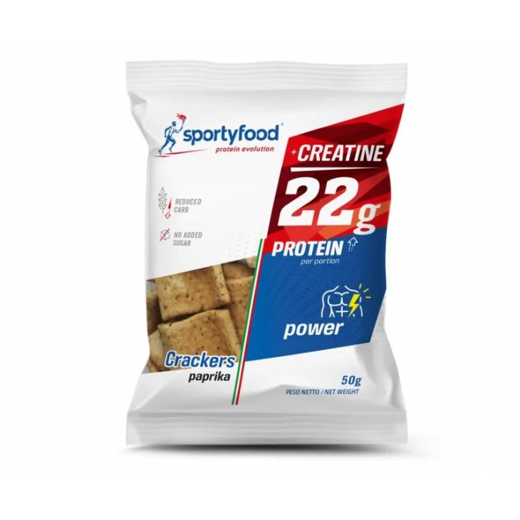 Sportyfood Creatine Crackers Proteici Gusto Paprika 50 g