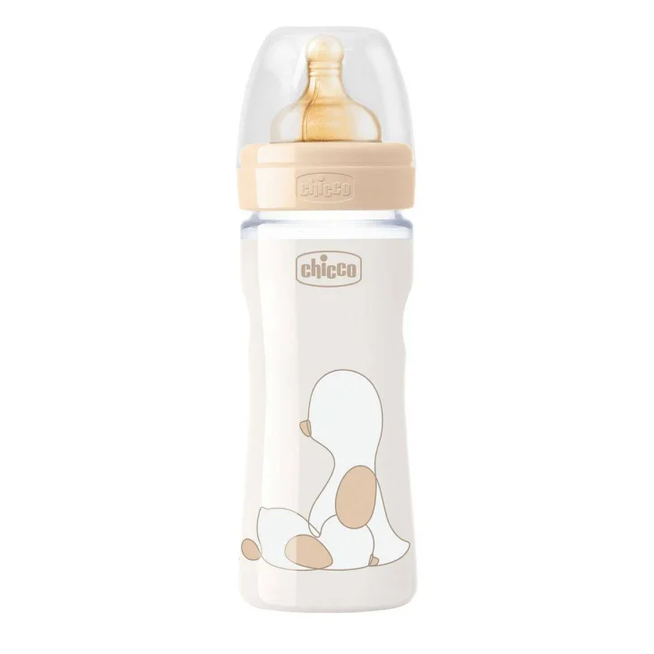 Chicco Biberon Original Touch Neutro Caucciù 250 ml a flusso regolabile