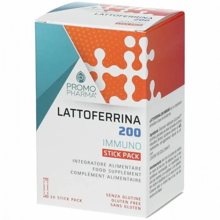 Promopharma Lattoferrina 200 Immuno Sistema Immunitario 30 stick