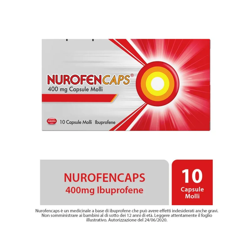 NurofenCaps 400 Mg Sollievo Rapido Dolori 10 capsule molli