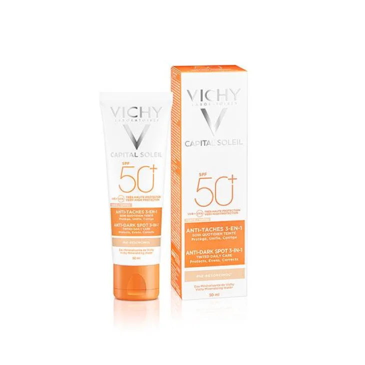 Vichy Ideal Soleil Protezione Solare Viso Colorata Antimacchia SPF 50+