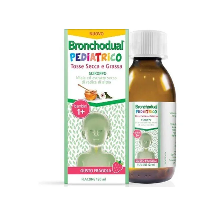 Bronchodual Pediatrico Sciroppo Tosse Secca e Grassa Gusto Fragola 120 ml