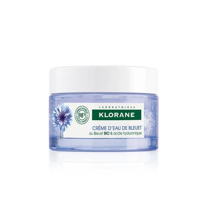 Klorane Gel Crema Risveglio Fresco Fiordaliso Bio con Acido Ialuronico 50 ml