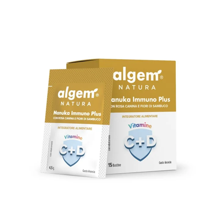 Algem Natura Manuka Immuno Plus Integratore per le difese immunitarie 15 bustine