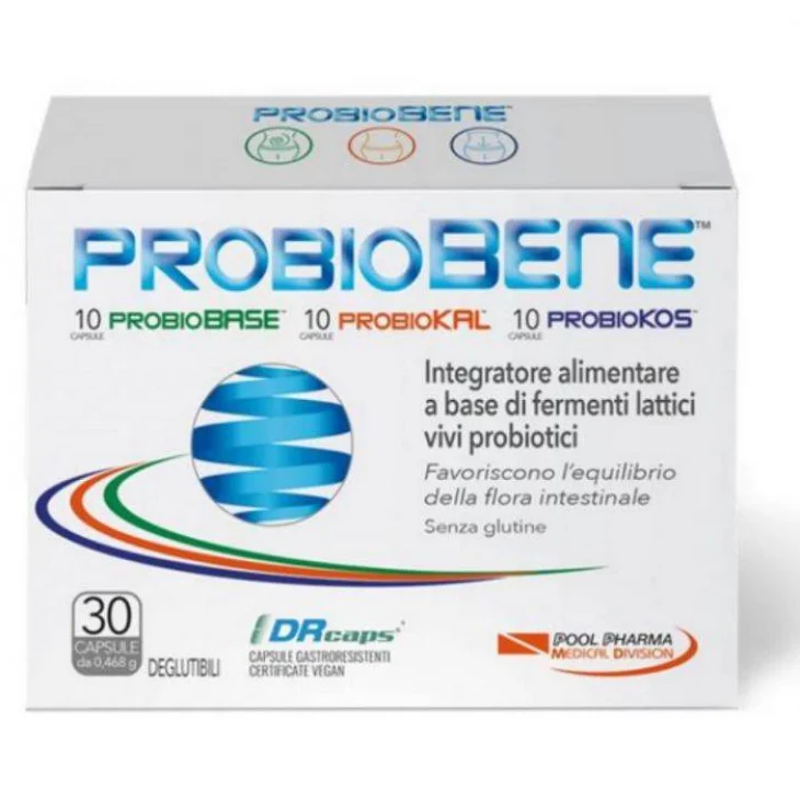 Pool Pharma Probiobene Integratore Fermenti Lattici 30 capsule