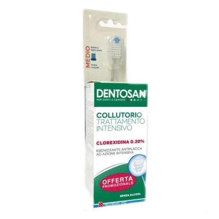 Dentosan Bipack Collutorio Intensivo 0,20% + Spazzolino Tech Medio